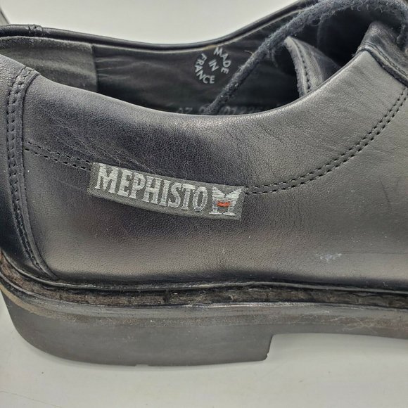 Mephisto Sherpa’s Oxford Mens 9.5 Black Leather Plain Toe Lace Up Derby France main image 10